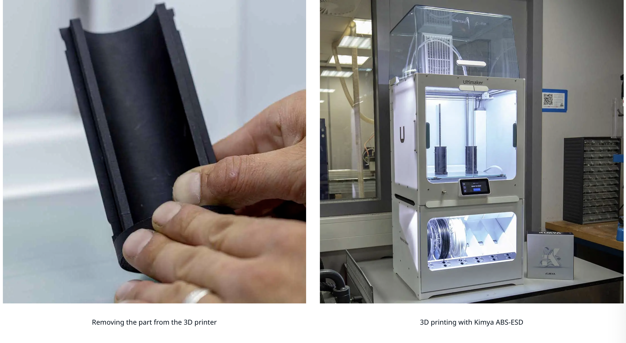 Grupul Haenssler  Utilizarea filamentului Kimya ABS-ESD cu sistemul de filament deschis Ultimaker