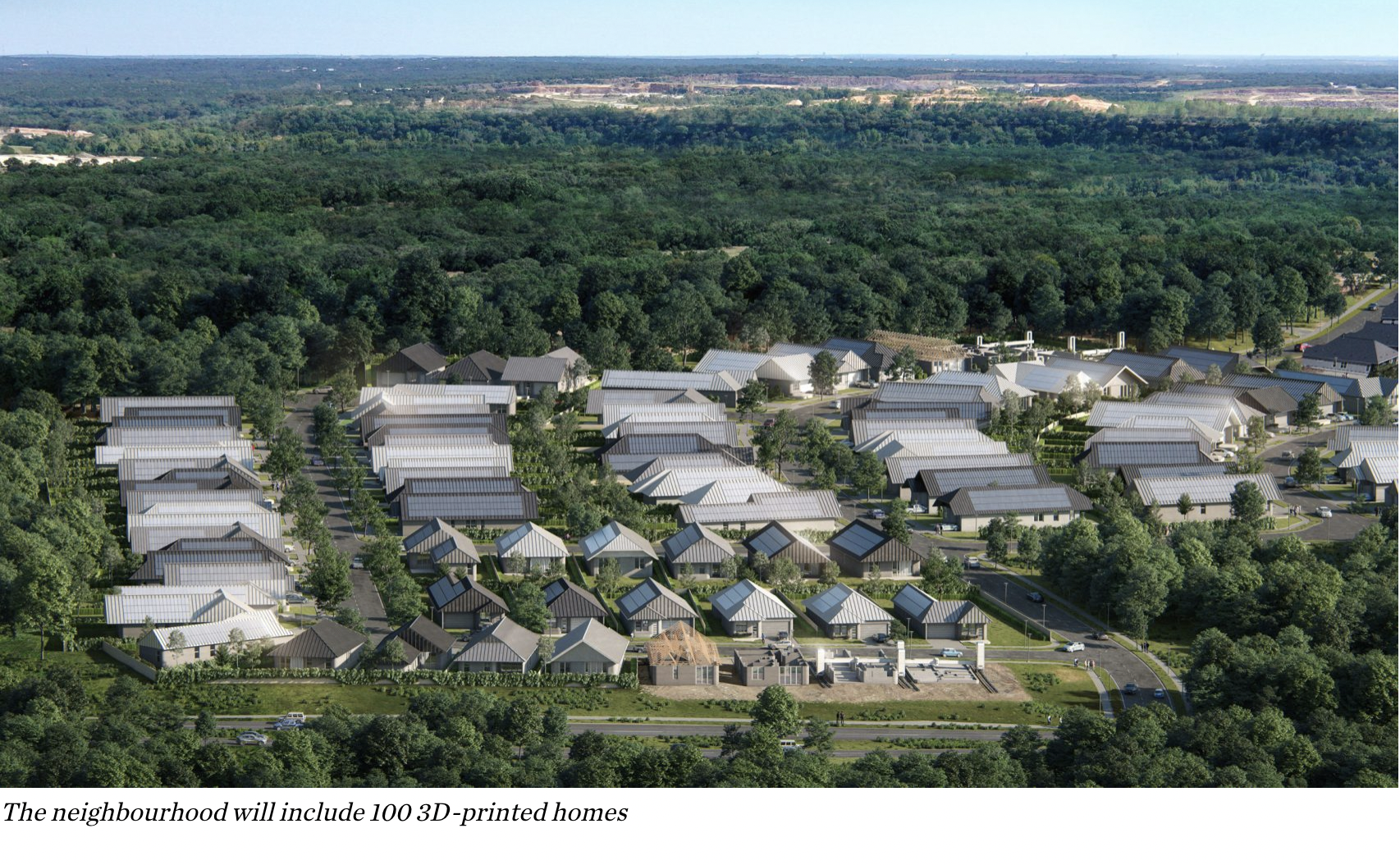   Un cartier întreg printat 3D? Da, se poate - în 2022, în Texas  