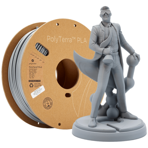 Filament Polymaker PolyTerra PLA 1.75mm 1000g Fossil Grey